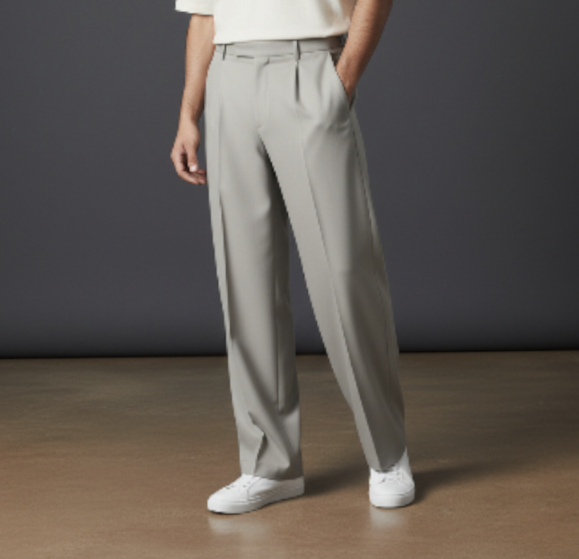 Belavroo Classic Tailored Wide-Leg Trousers