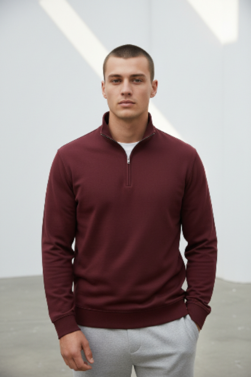 BELAVROO Heritage Ribbed Polo Knit