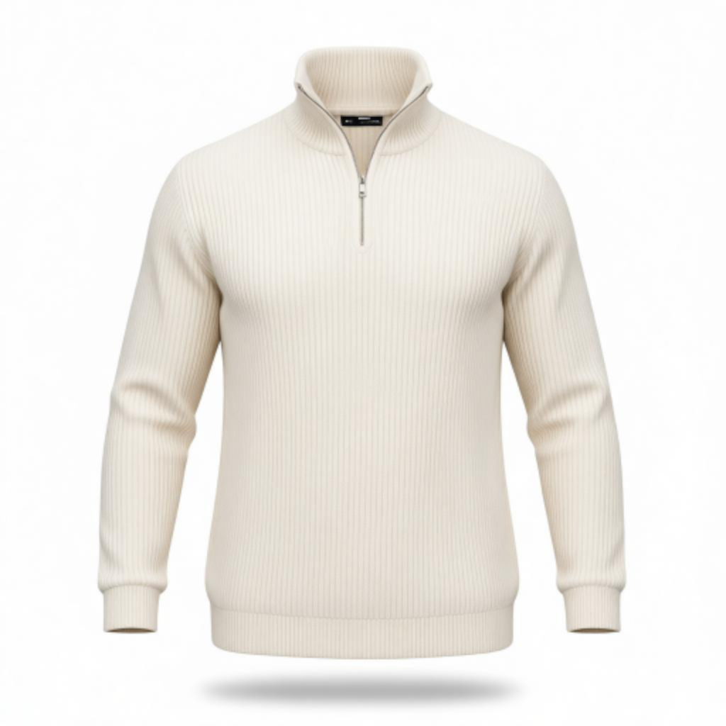 BELAVROO Heritage Ribbed Polo Knit